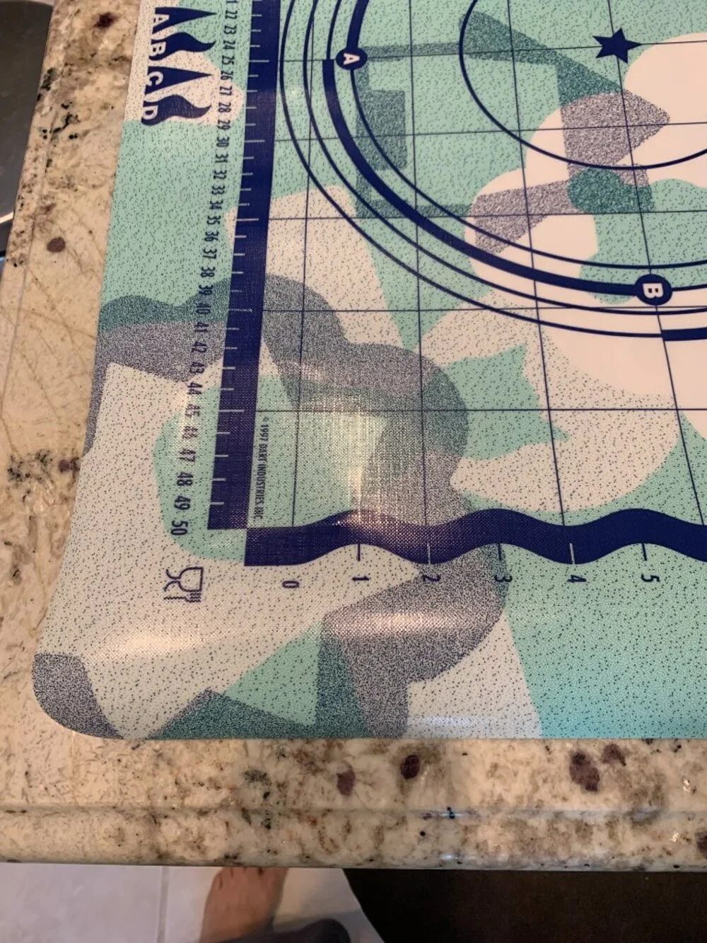 Tupperware Pastry Mat Plastic w/ Measurement Markings Vintage 1997